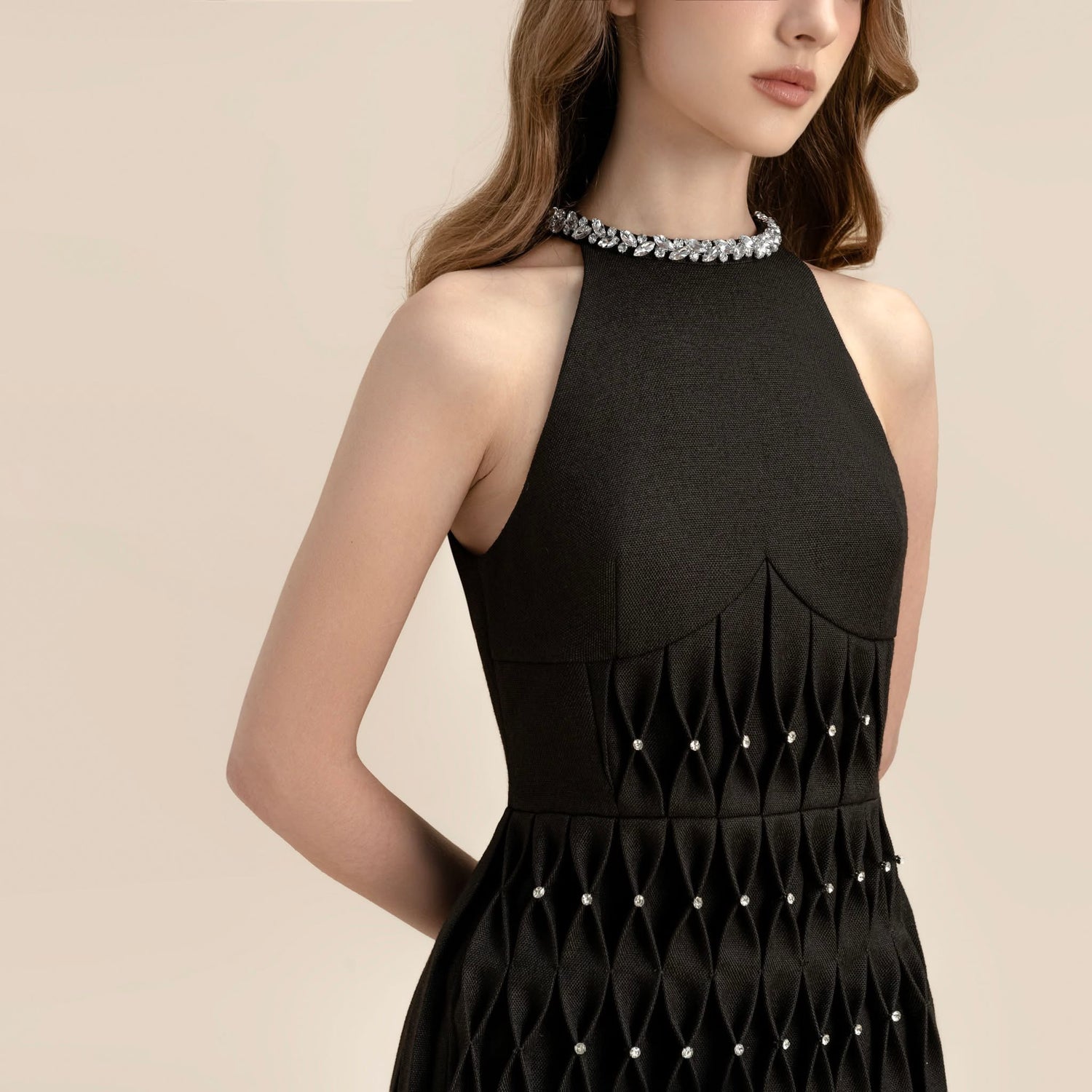 LAMORIS Smocking Stone Dress