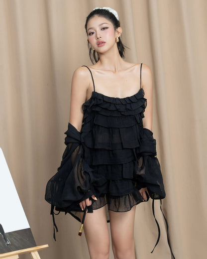 SWAN Closet Miyu Black Dress
