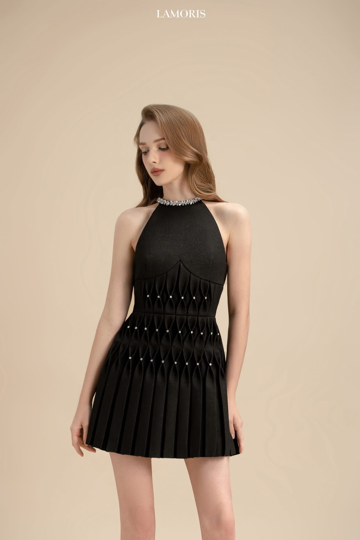 LAMORIS Smocking Stone Dress