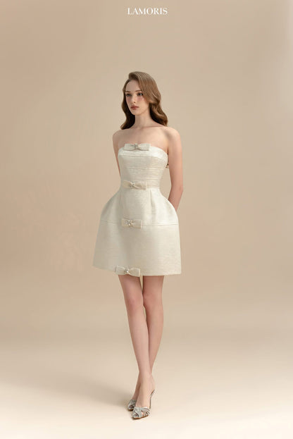 LAMORIS Pearl Stone Bow Dress