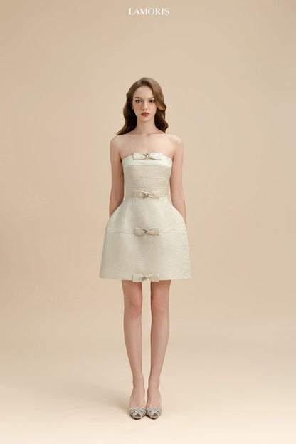 LAMORIS Pearl Stone Bow Dress
