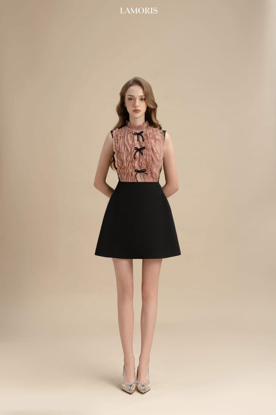 LAMORIS Dried Rose Petals Dress