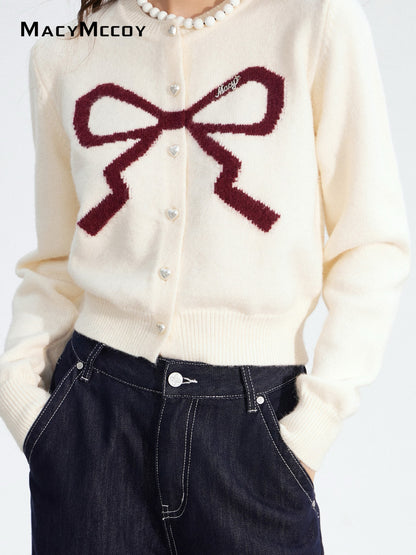 MacyMccoy MMC2025184 Bow tie short sweater