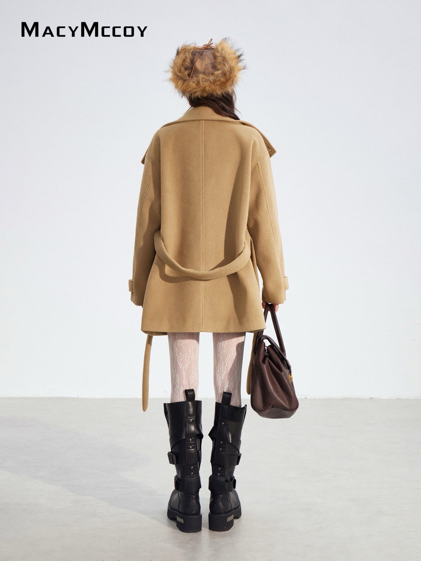 MacyMccoy MMC2025182 Double breasted woolen coat