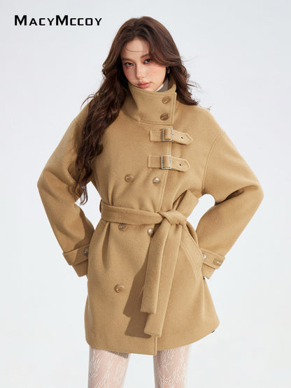 MacyMccoy MMC2025182 Double breasted woolen coat