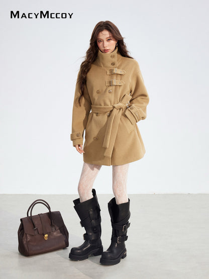 MacyMccoy MMC2025182 Double breasted woolen coat