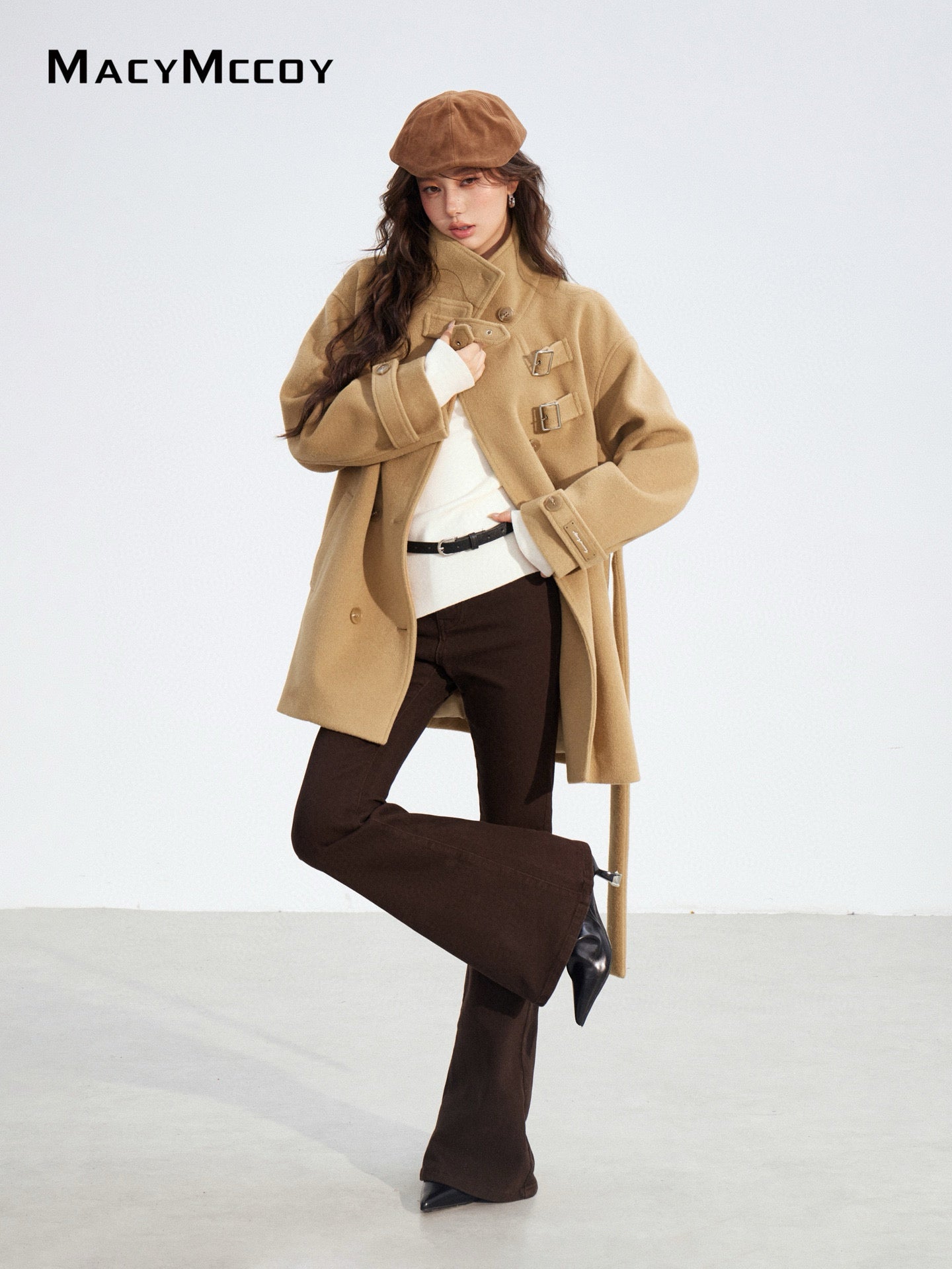 MacyMccoy MMC2025182 Double breasted woolen coat