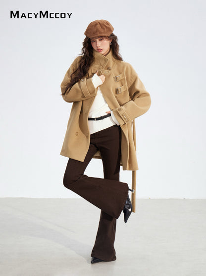 MacyMccoy MMC2025182 Double breasted woolen coat