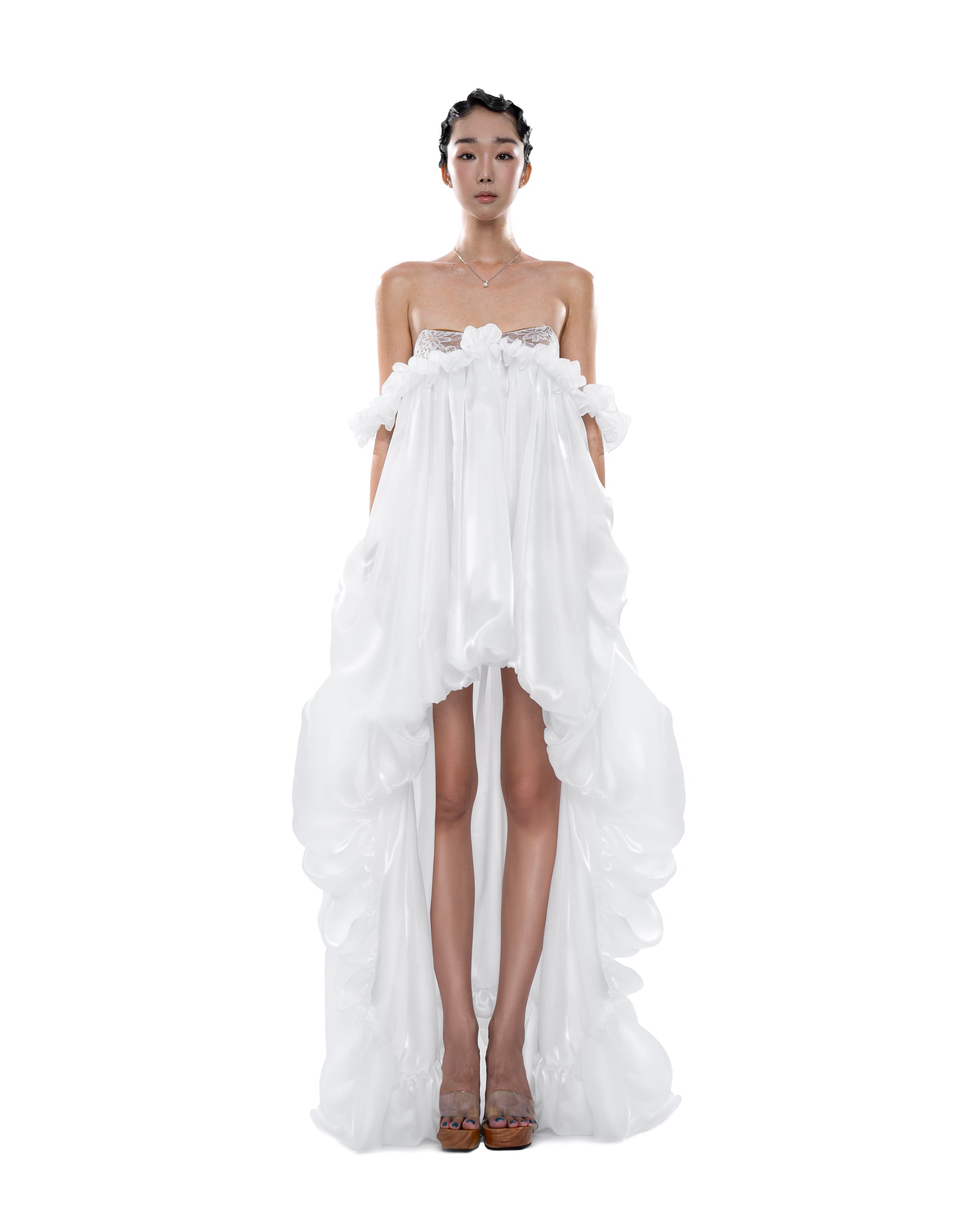 Huelleyrose Ily Dress-White