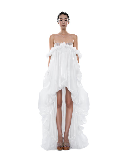 Huelleyrose Ily Dress-White