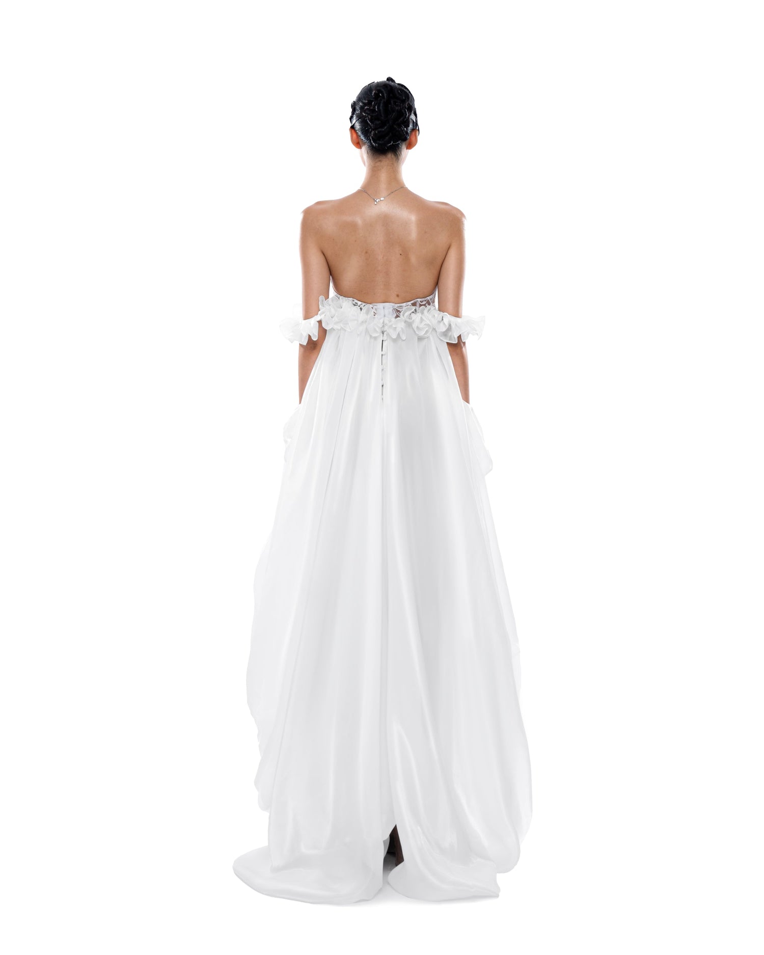 Huelleyrose Ily Dress-White