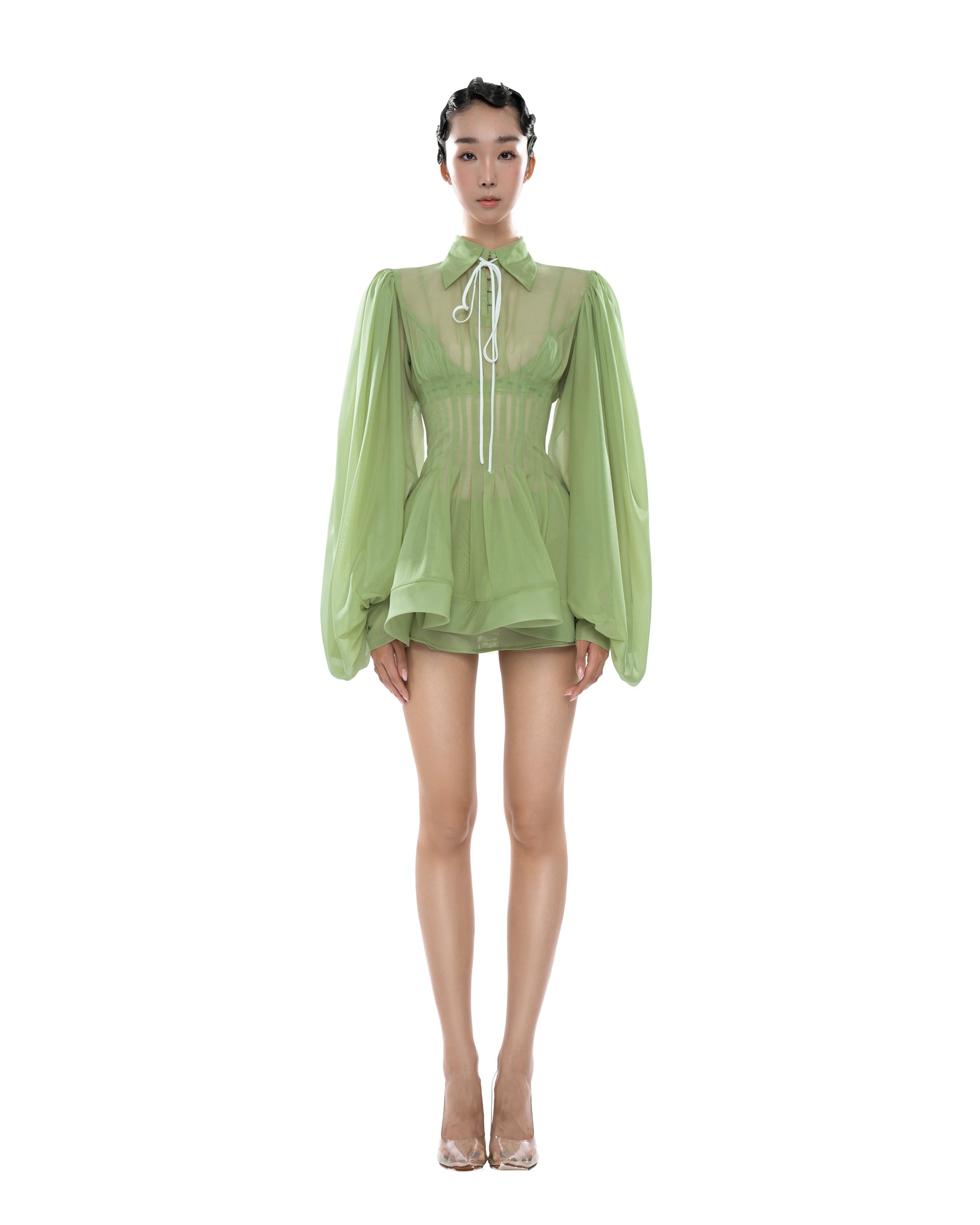 Huelleyrose Charlotte Dress-Green