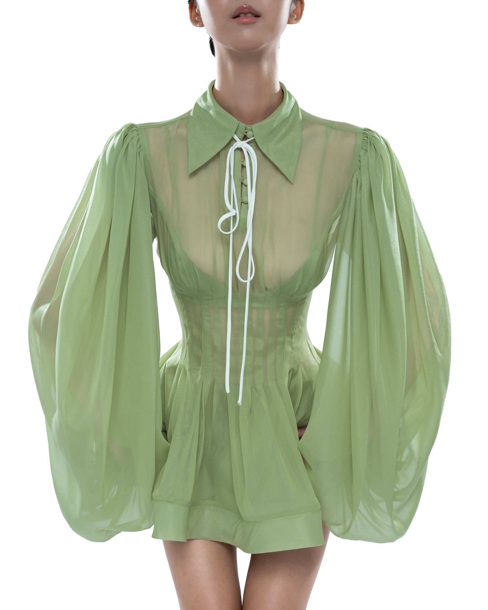 Huelleyrose Charlotte Dress-Green