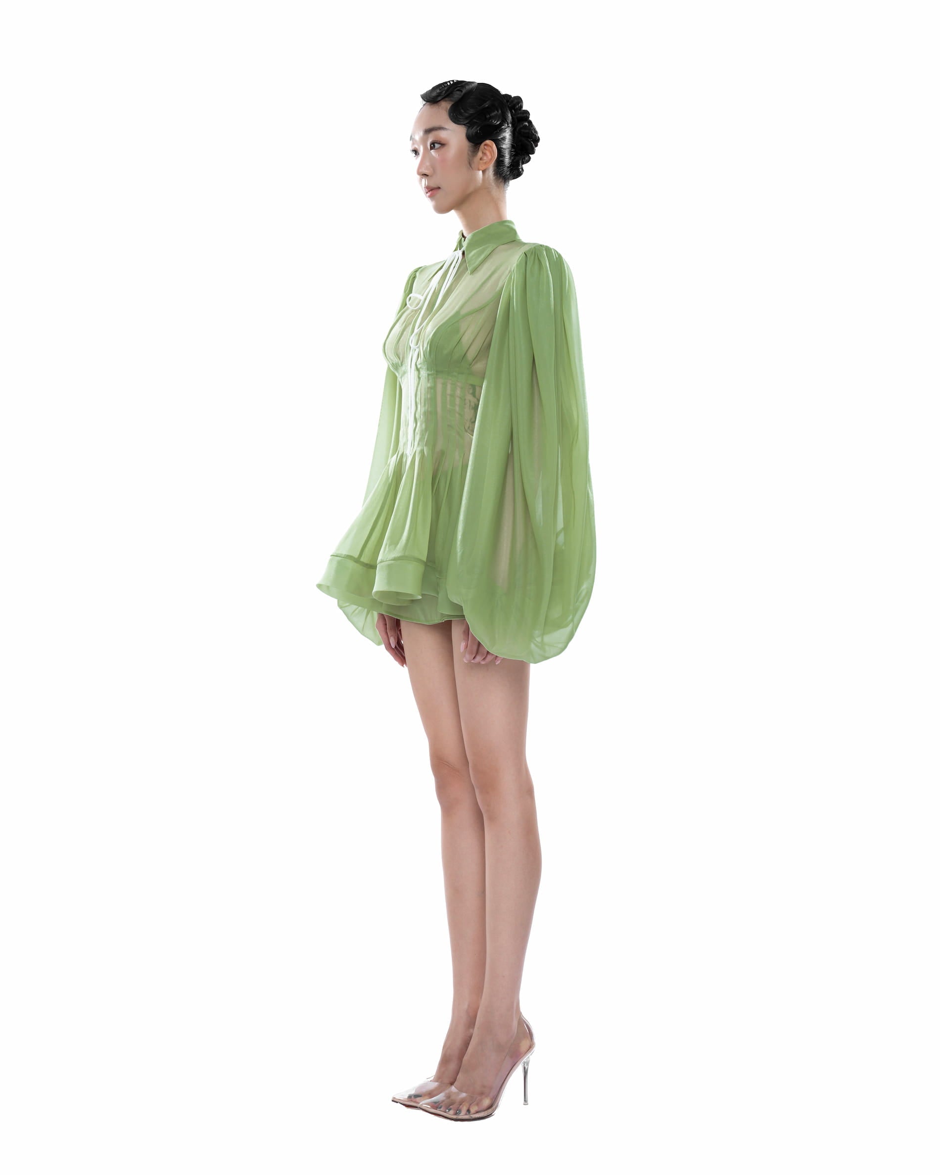 Huelleyrose Charlotte Dress-Green