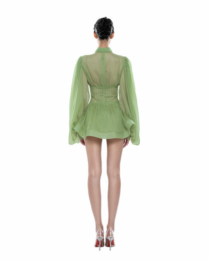 Huelleyrose Charlotte Dress-Green