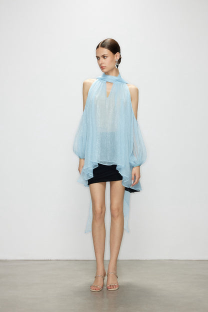 Artel Retro AR-25AW-SHT011 Airy off shoulder top (Blue)