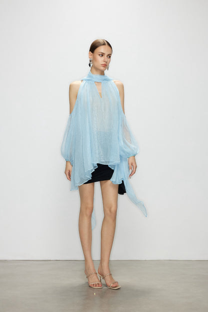 Artel Retro AR-25AW-SHT011 Airy off shoulder top (Blue)