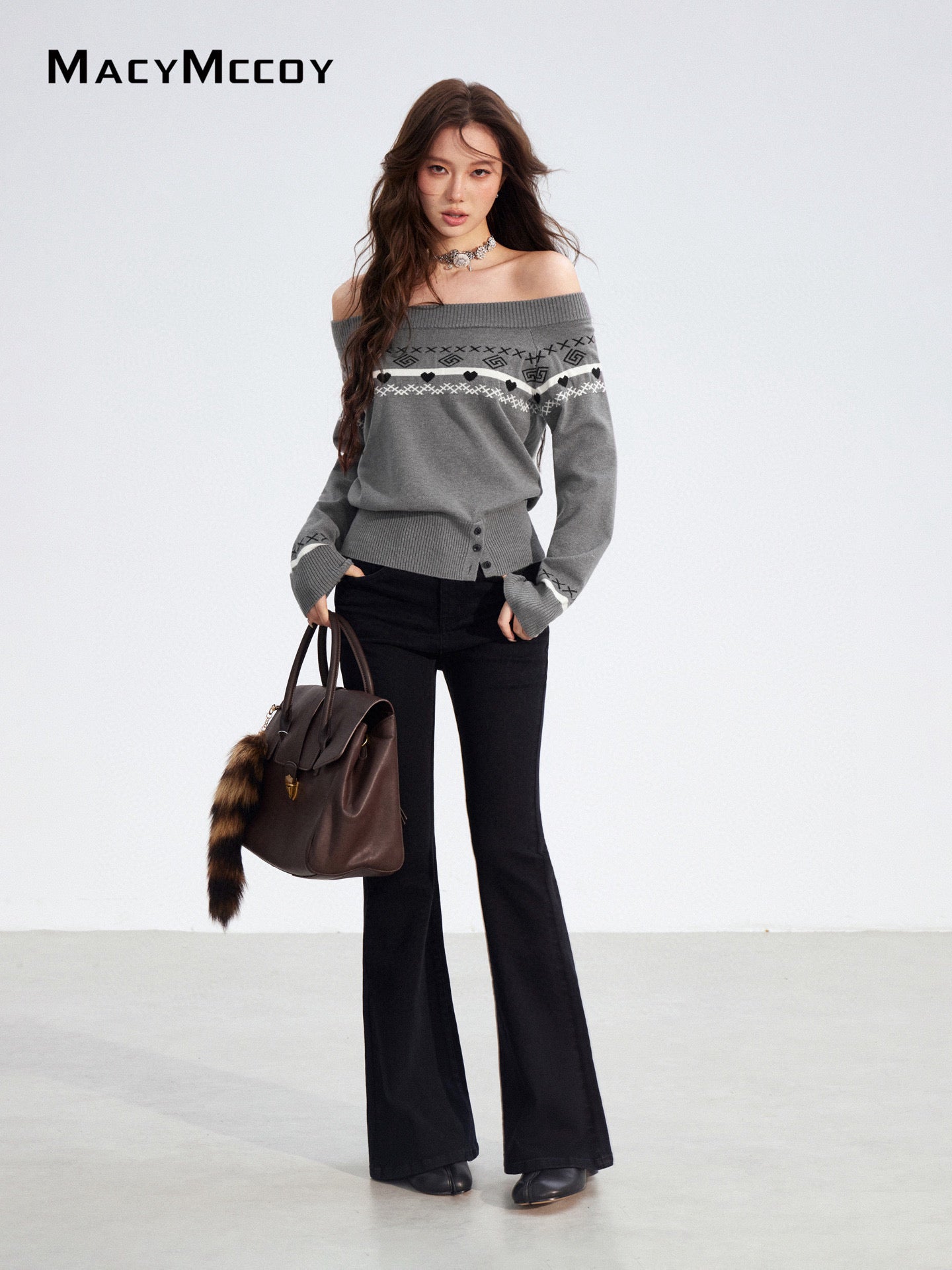 MacyMccoy MMC2025188 Micro embroidered denim jeans