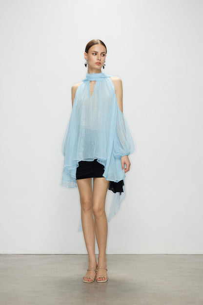 Artel Retro AR-25AW-SHT011 Airy off shoulder top (Blue)