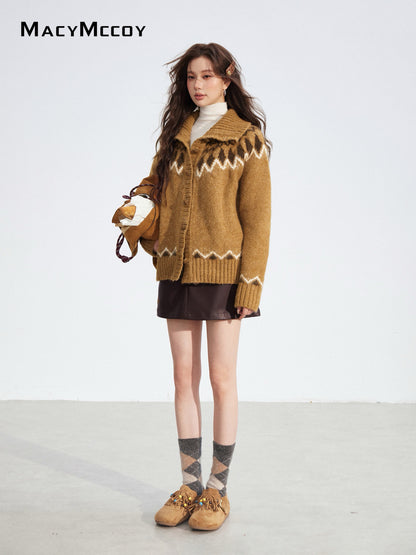 MacyMccoy MMC2025192 Fer island collar sweater
