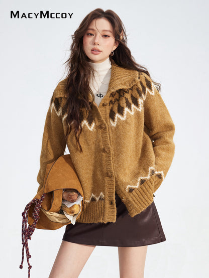 MacyMccoy MMC2025192 Fer island collar sweater