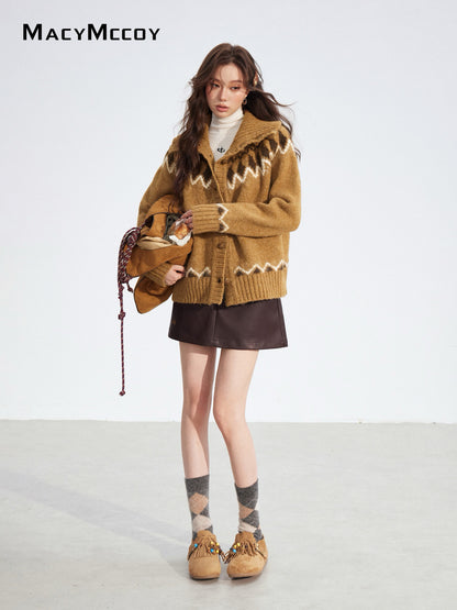 MacyMccoy MMC2025192 Fer island collar sweater