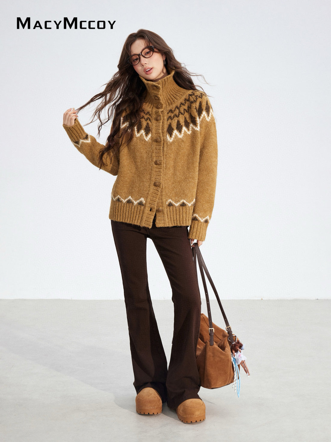 MacyMccoy MMC2025192 Fer island collar sweater
