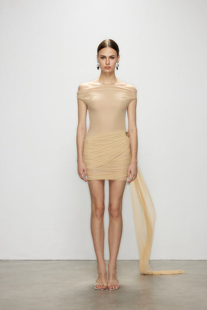Artel Retro AR-25AW-DR002 Trailing mini dress (Beige)