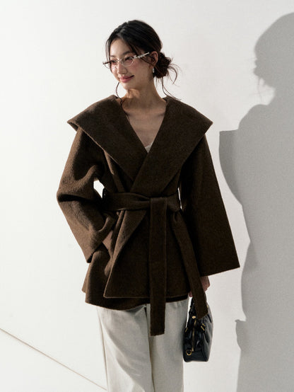 Lafreedom LAF350933 Hooded wool jacket