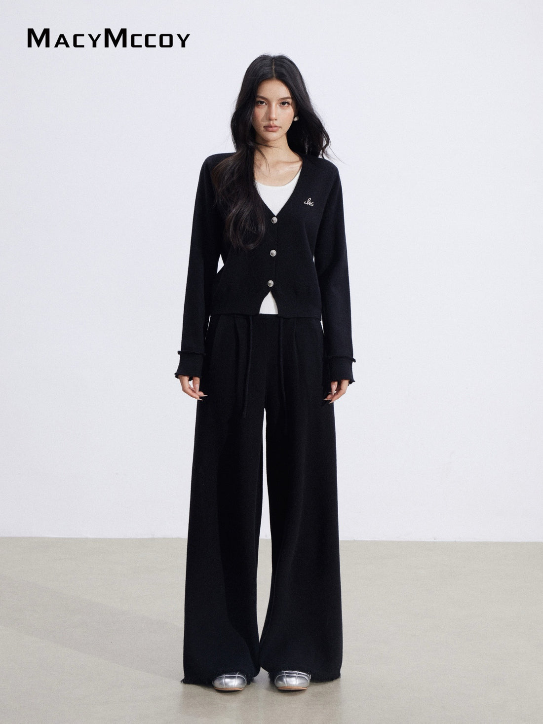 MacyMccoy MMC2026001 Fake two-piece knitted suit