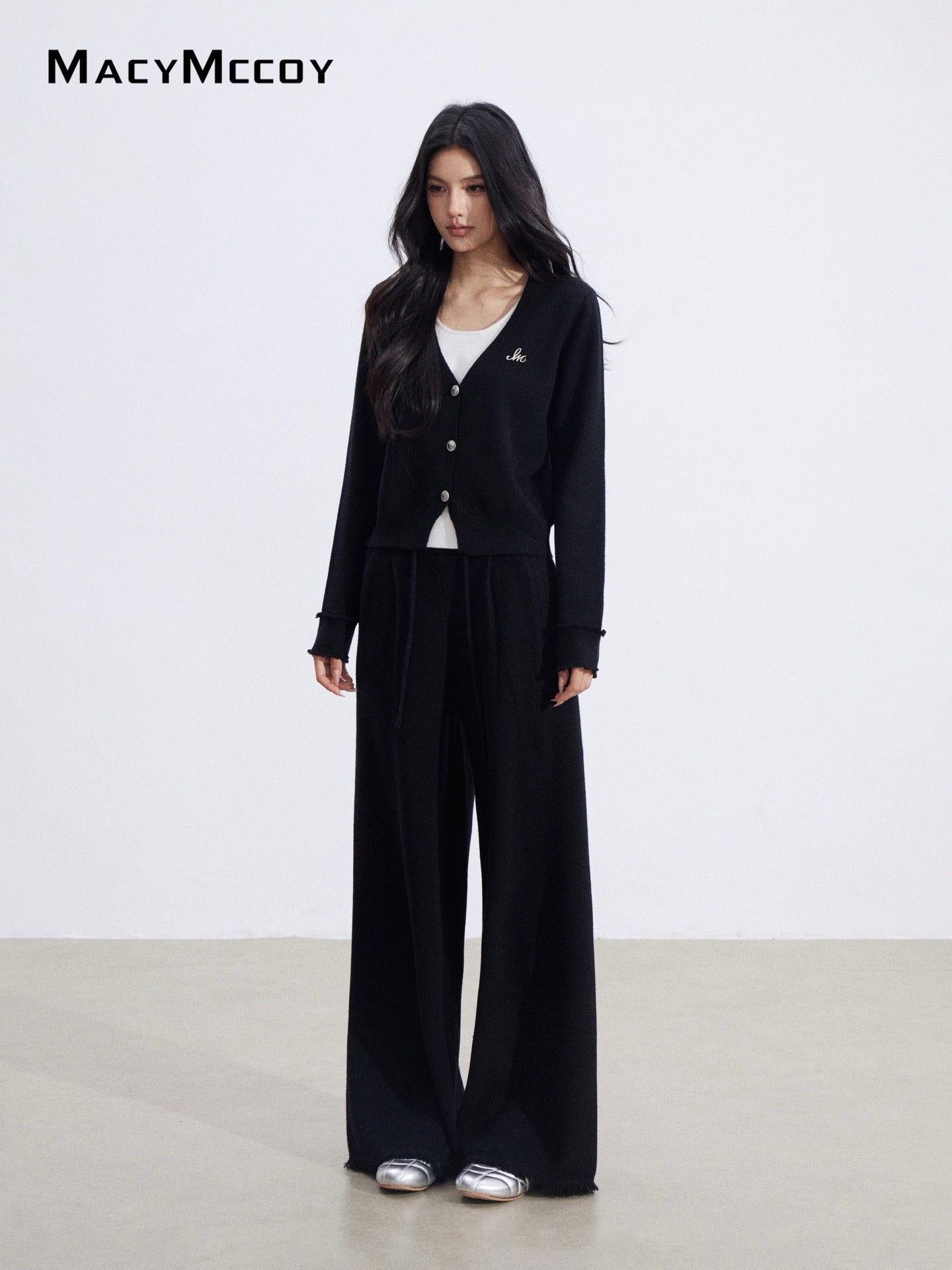 MacyMccoy MMC2026001 Fake two-piece knitted suit