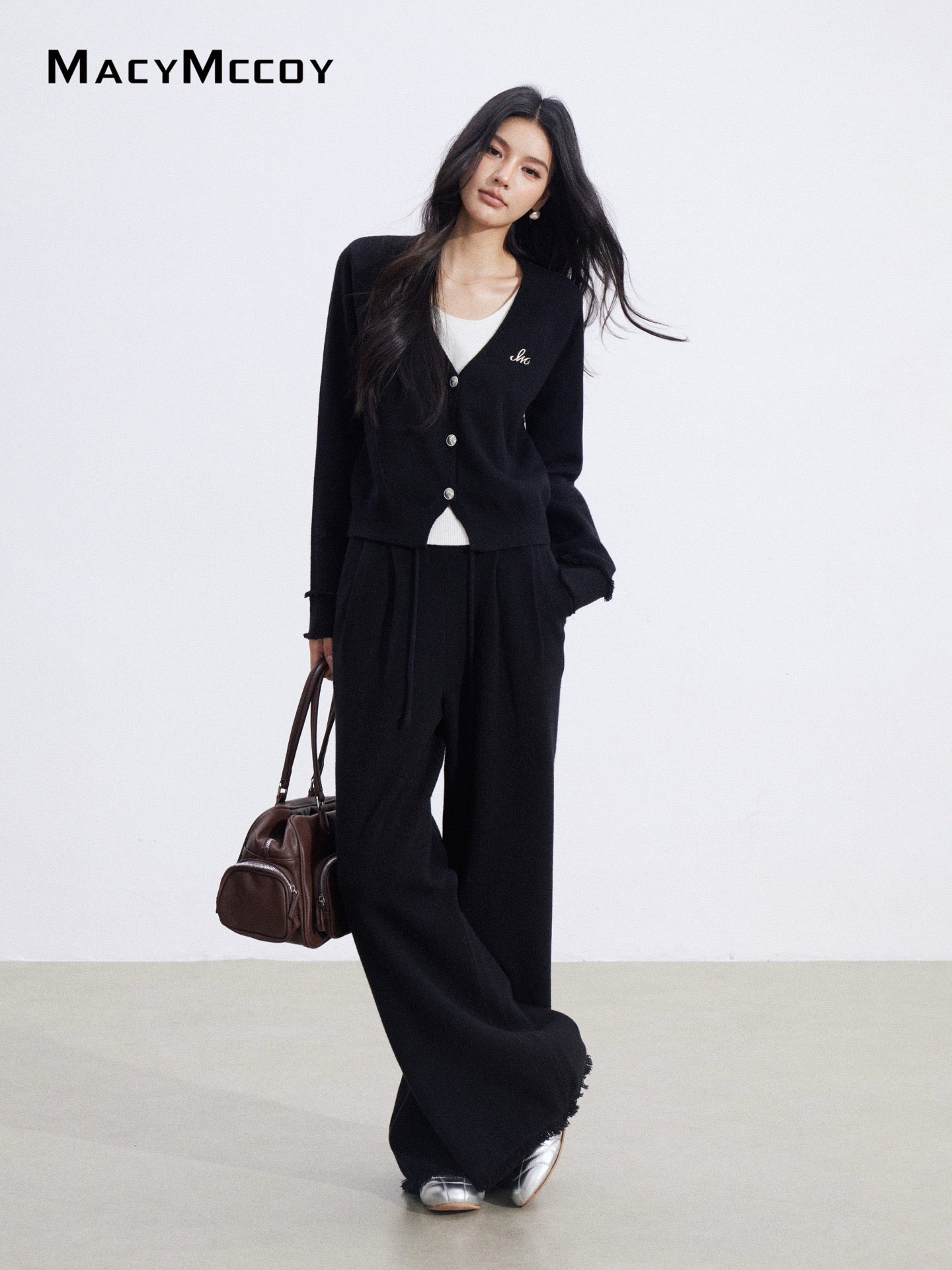 MacyMccoy MMC2026001 Fake two-piece knitted suit