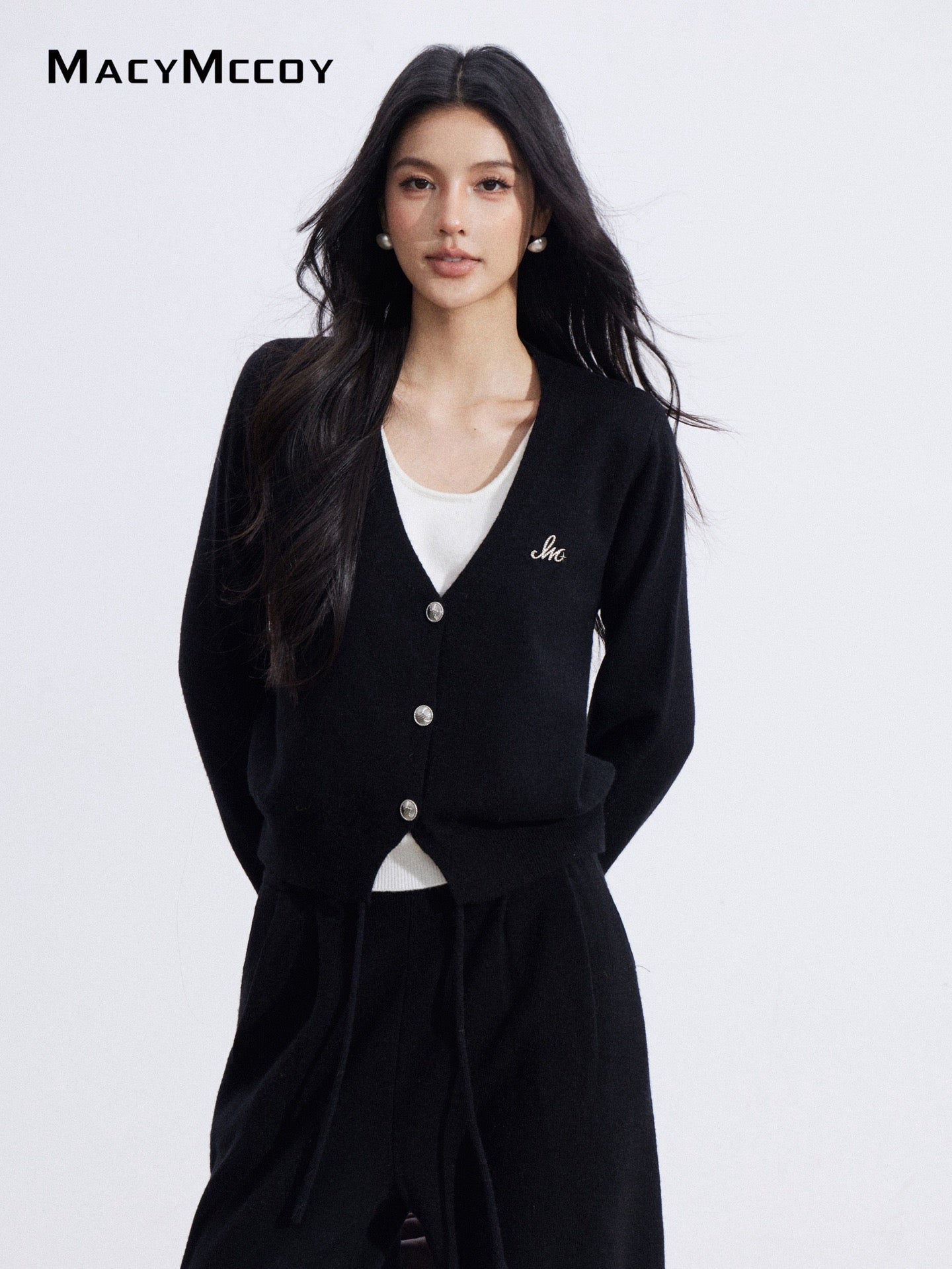 MacyMccoy MMC2026001 Fake two-piece knitted suit