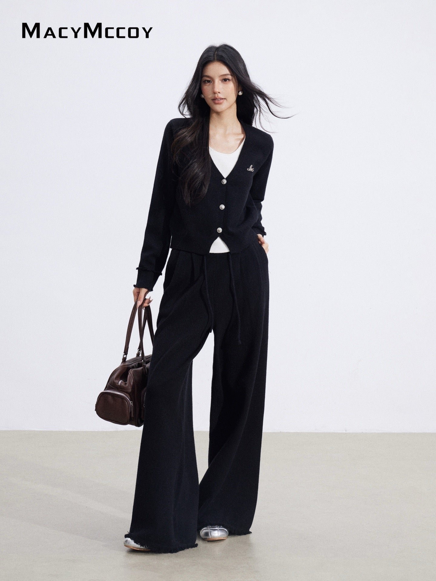 MacyMccoy MMC2026001 Fake two-piece knitted suit