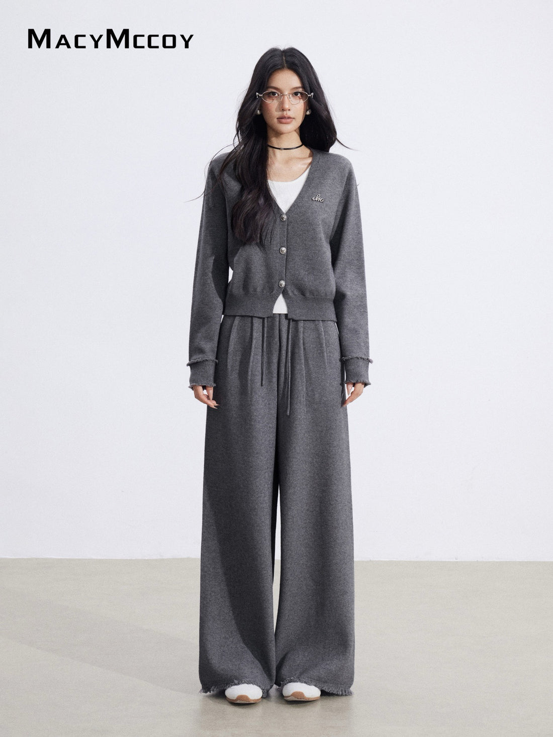 MacyMccoy MMC2026001 Fake two-piece knitted suit