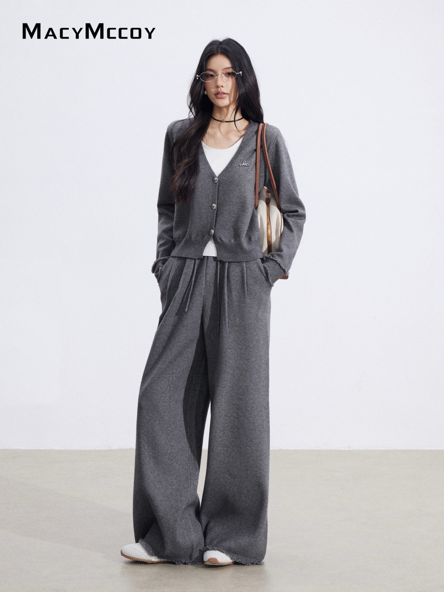 MacyMccoy MMC2026001 Fake two-piece knitted suit