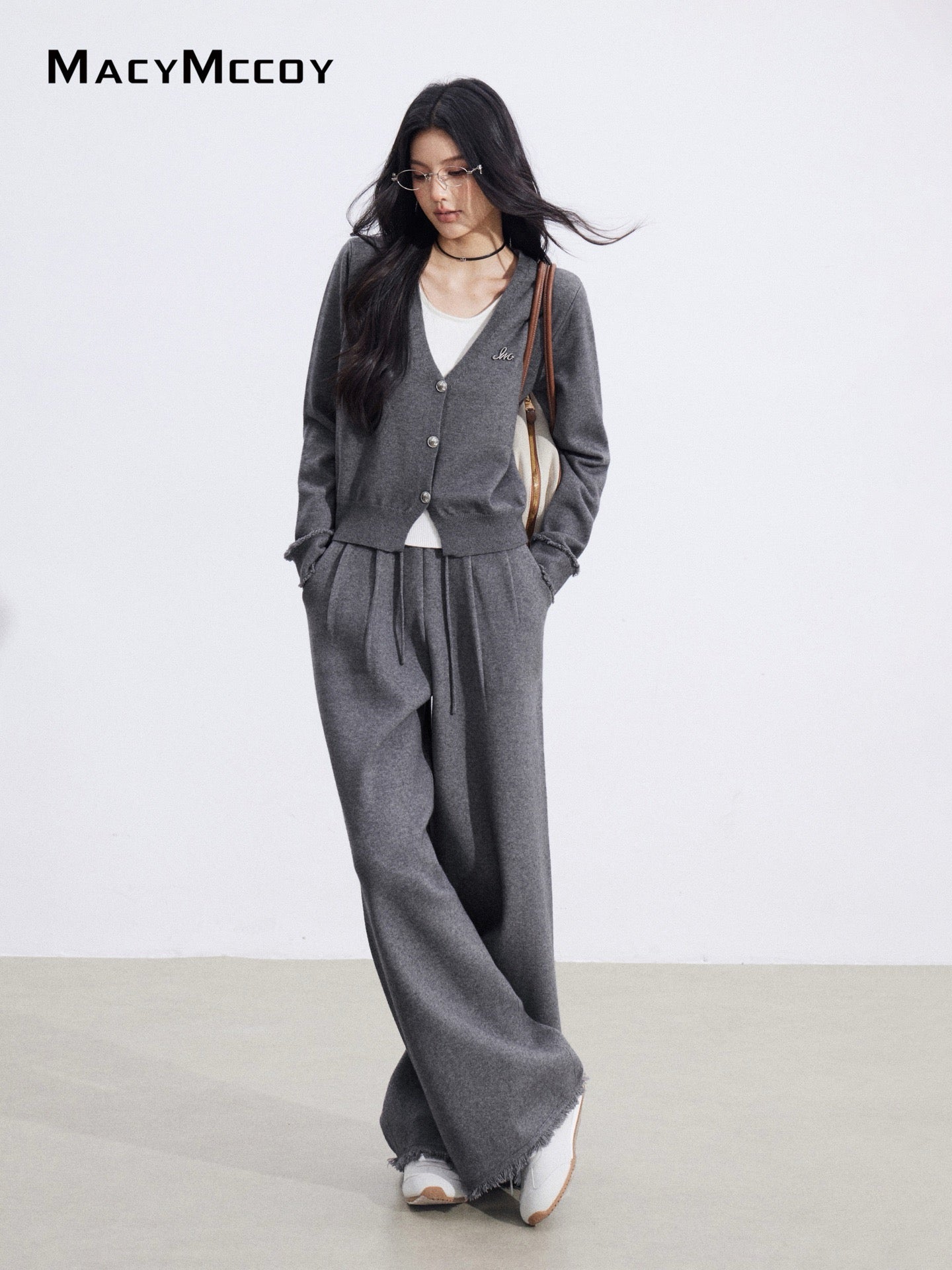 MacyMccoy MMC2026001 Fake two-piece knitted suit