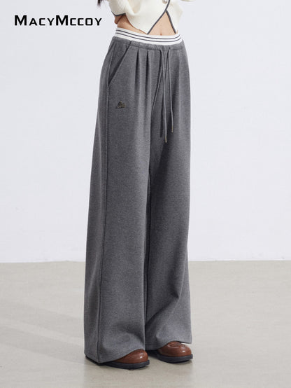 MacyMccoy MMC2026015 Fake two piece spliced wide leg pants