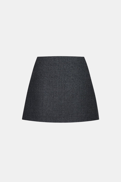 Montsand Grey Single Breast Blazer &amp; Grey Mini Skirt