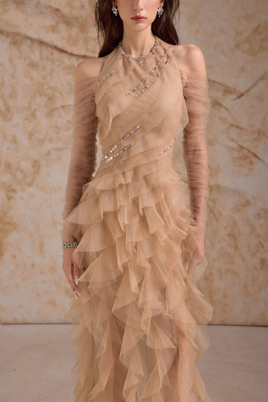 Calista AURIELLE Ruffled Maxi Dress