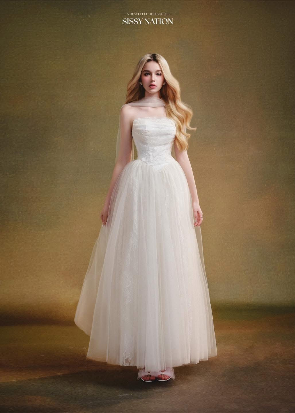 Sissy Amelia Corset Dress- white