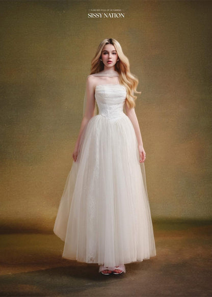 Sissy Amelia Corset Dress- white