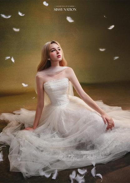 Sissy Amelia Corset Dress- white