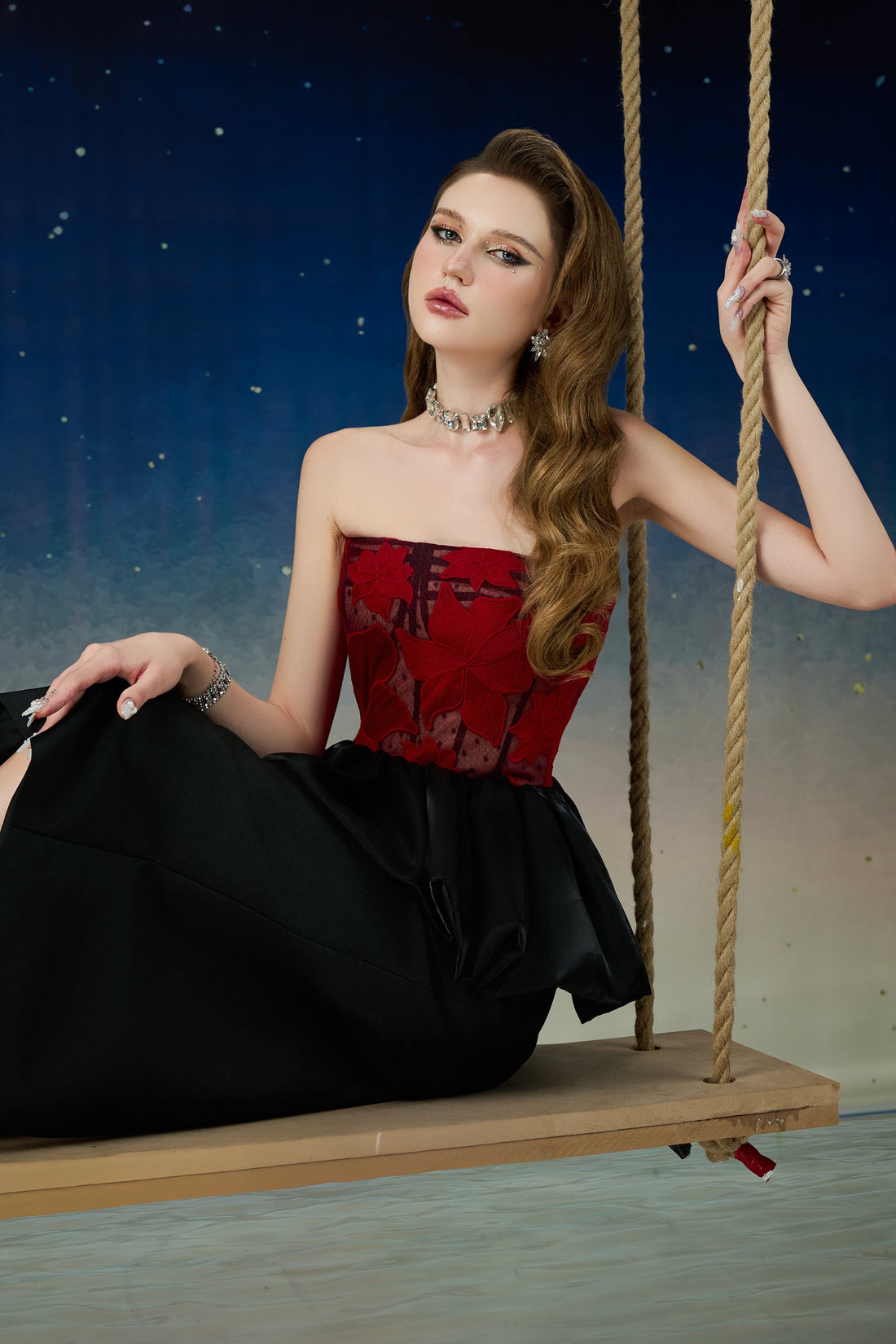 Calista ASTERIA Peplum Midi Dress