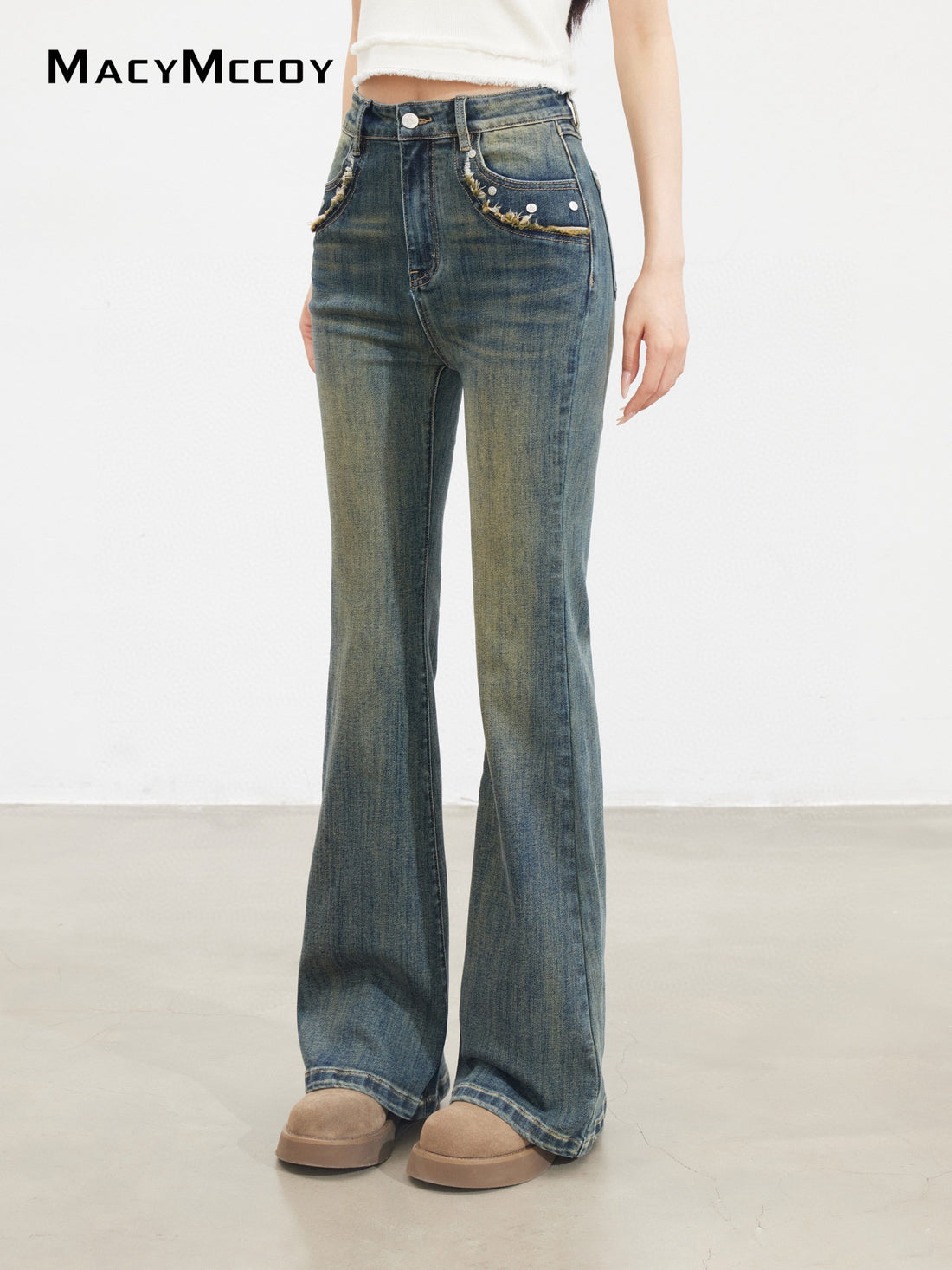 MacyMccoy MMC2025134 Retro micro flared jeans