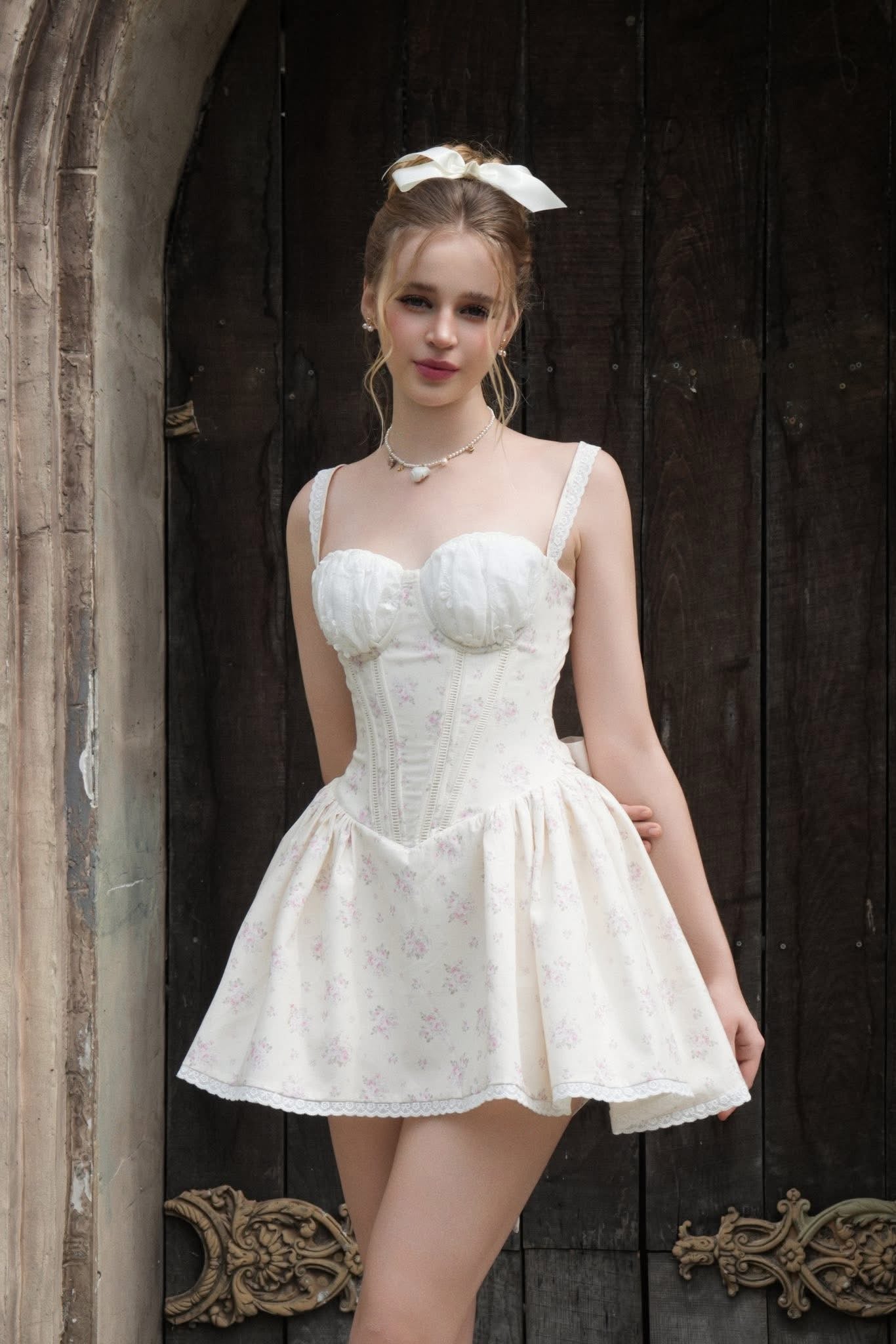 BEL ANGE Roselune Mini Dress (2color)