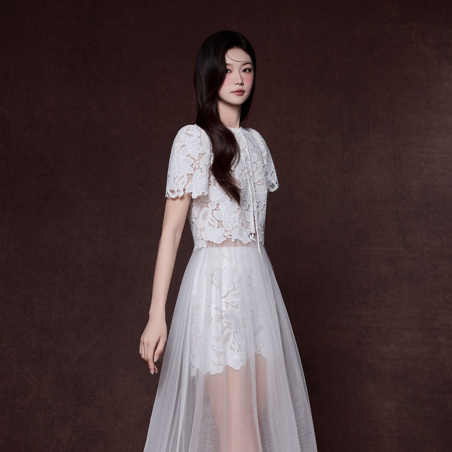 Raffiné YVETTA FLORAL LACE TOP &amp; SHORT &amp; MIDI DRESS