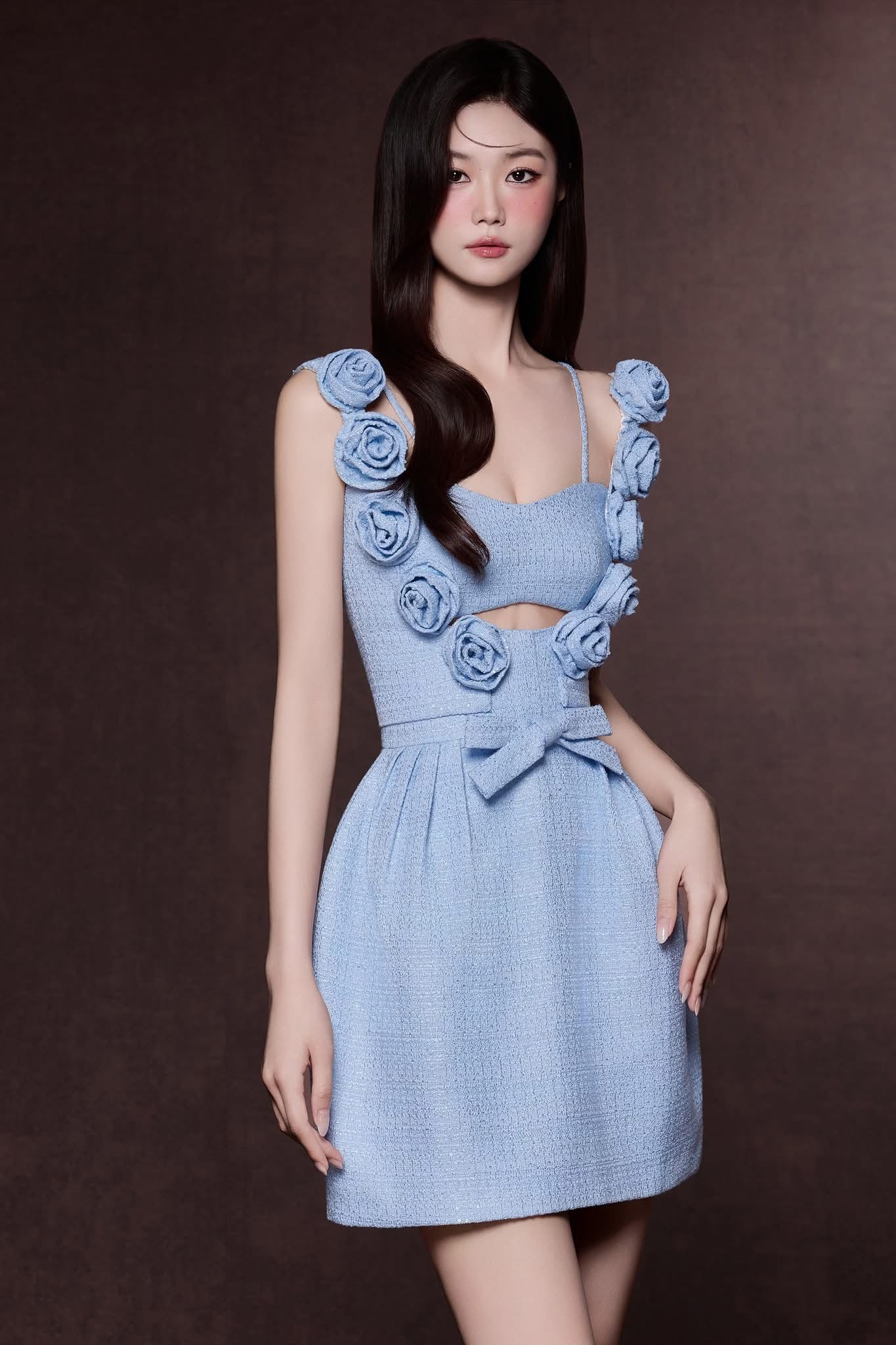 Raffiné VILLE FLORAL APPLIQUE MINI DRESS