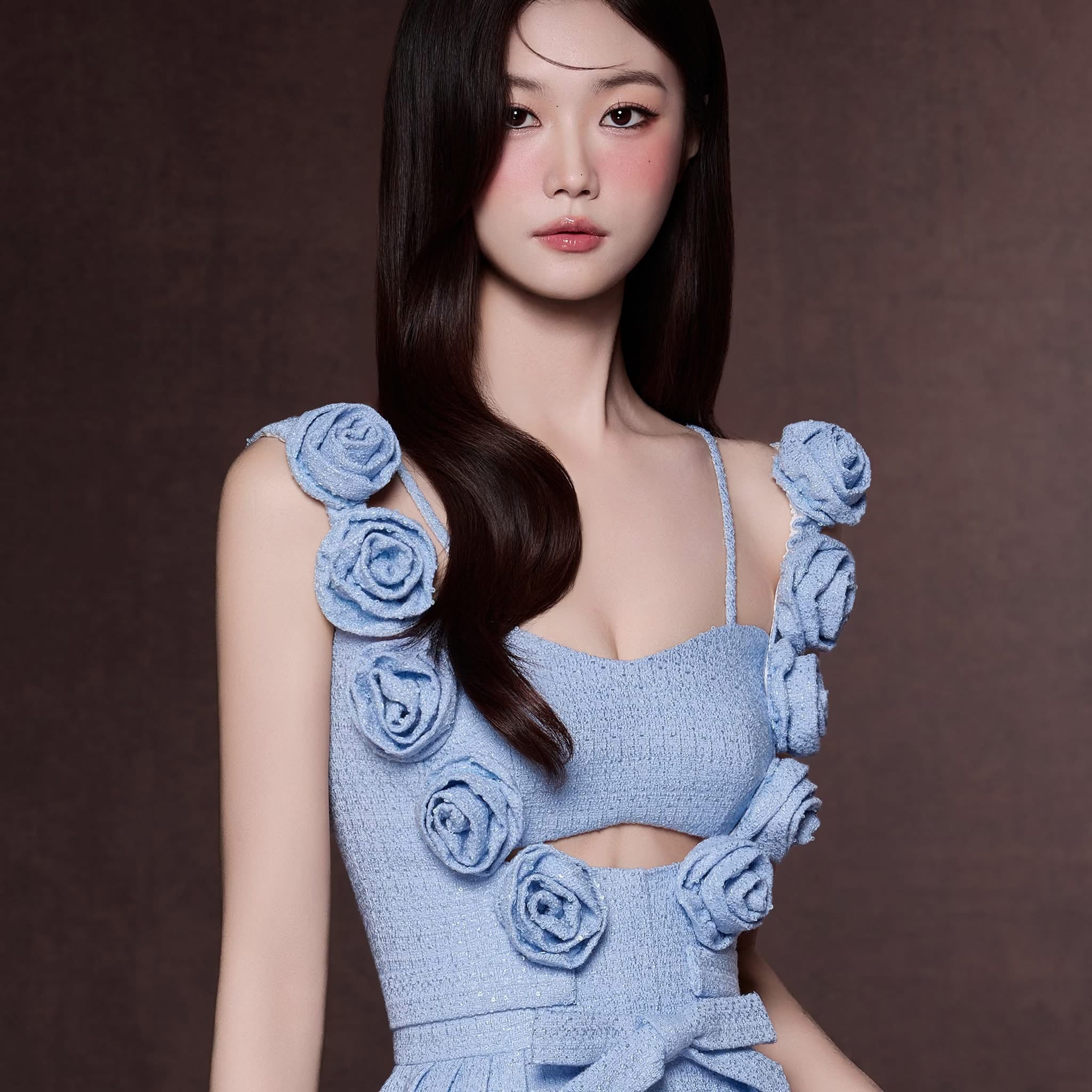 Raffiné VILLE FLORAL APPLIQUE MINI DRESS