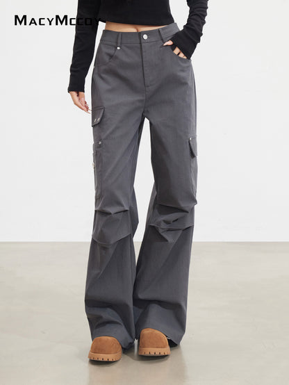 MacyMccoy MMC2025141 Wrinkled workwear loose pants